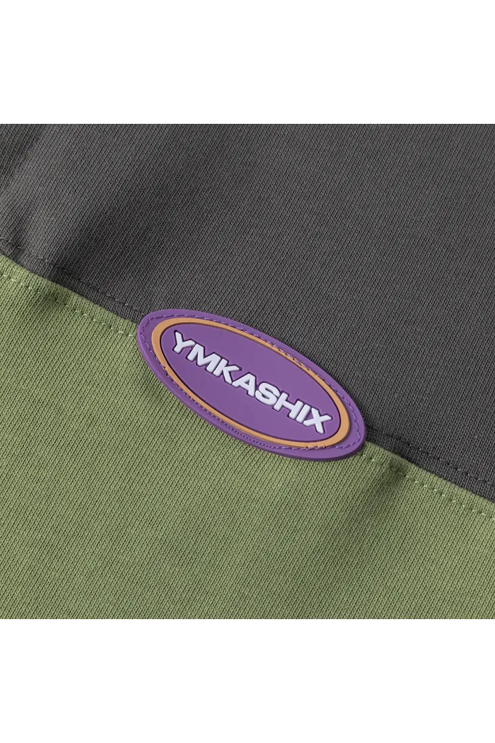 Лонгслив YMKASHIX Rugby т.серый/зеленый