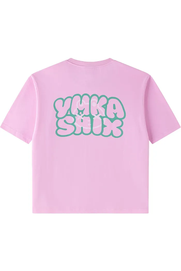 Футболка YMKASHIX Logo Face розовый