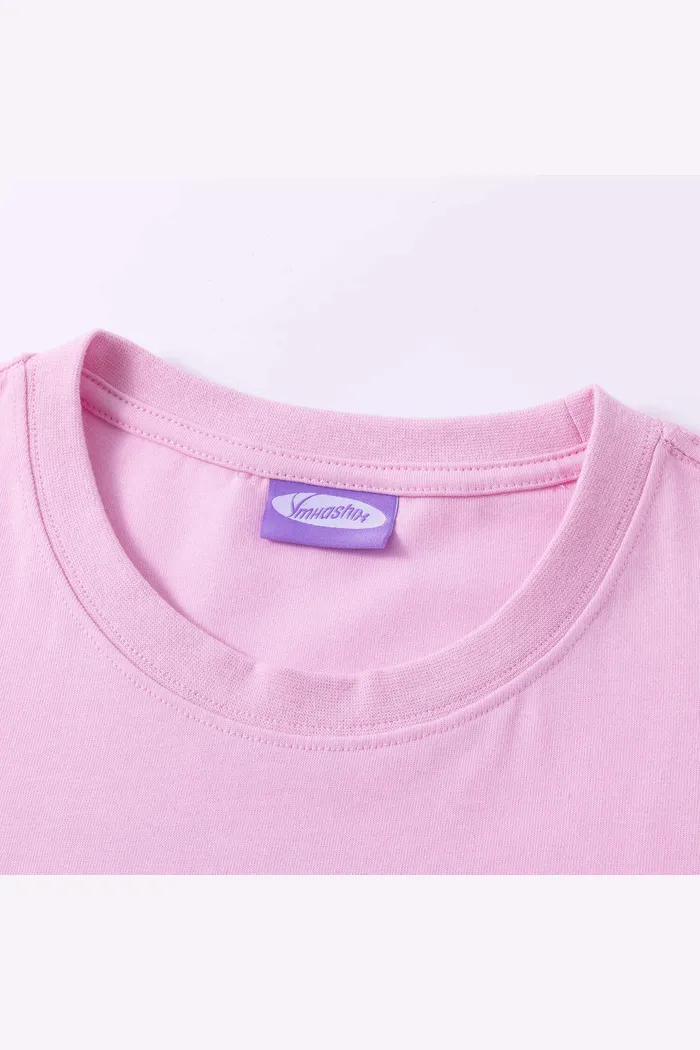 Футболка YMKASHIX Logo Face розовый