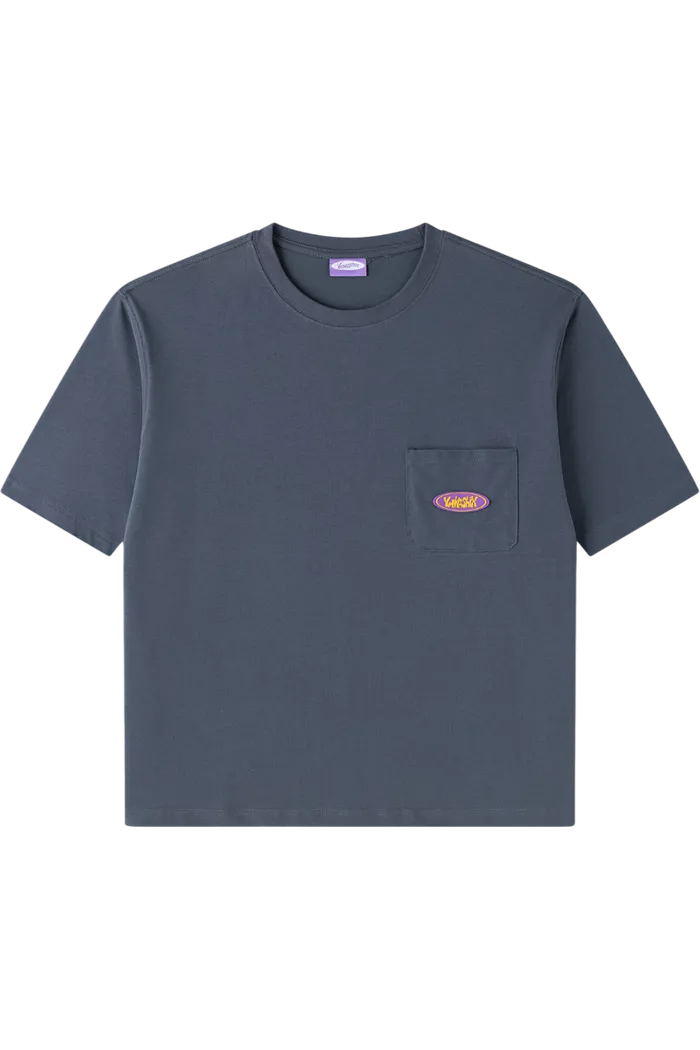 Футболка YMKASHIX Logo Face пыльно-синий