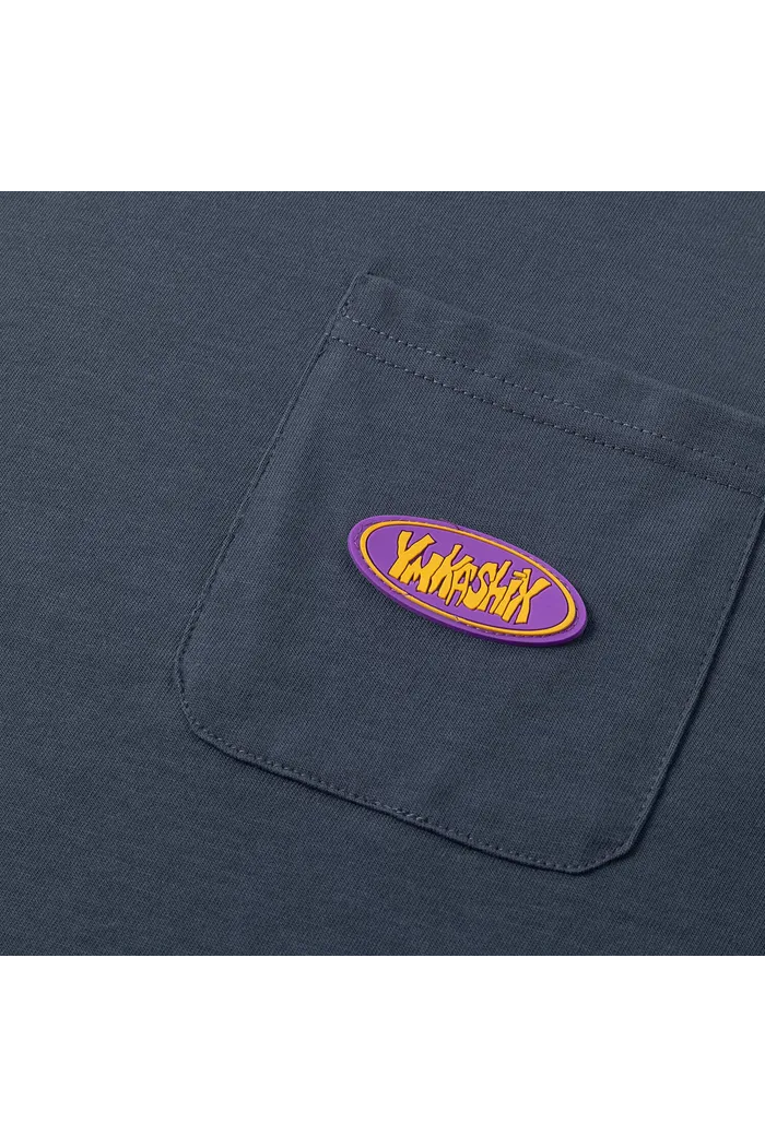 Футболка YMKASHIX Logo Face пыльно-синий