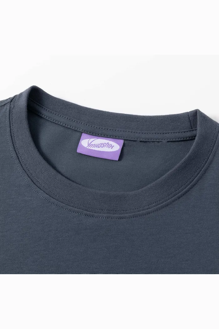 Футболка YMKASHIX Logo Face пыльно-синий