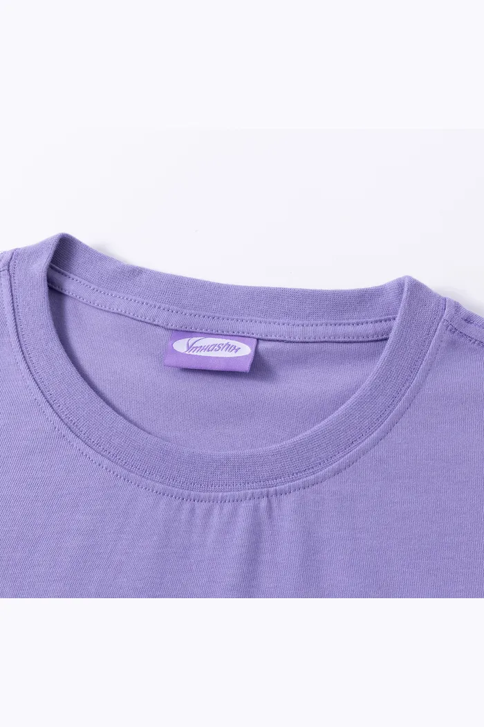 Футболка YMKASHIX Logo Face фиолетовая унисекс