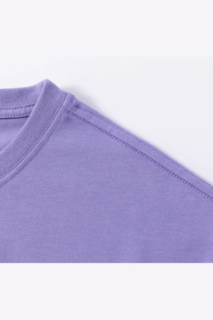 Футболка YMKASHIX Logo Face фиолетовая унисекс