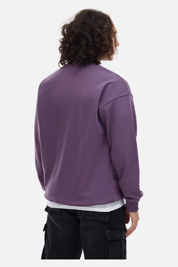 Толстовка ANTEATER Crewneck-Violet-Black-Logo фиолетовая