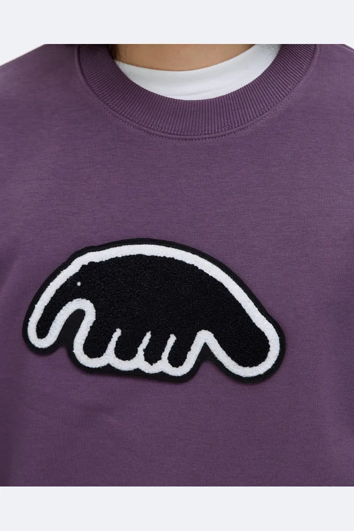 Толстовка ANTEATER Crewneck-Violet-Black-Logo фиолетовая