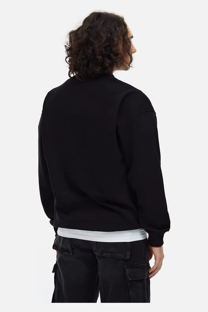 Толстовка ANTEATER Crewneck-Black-Camo-Logo черная