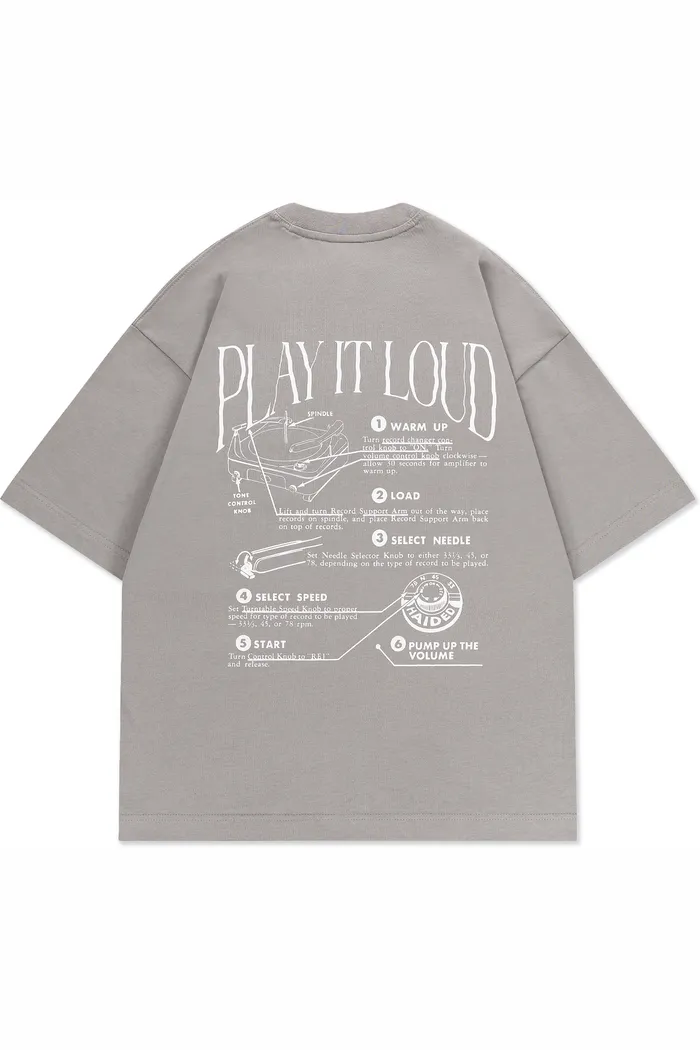 LOUD RLXD HW TEE steel.grey футболка