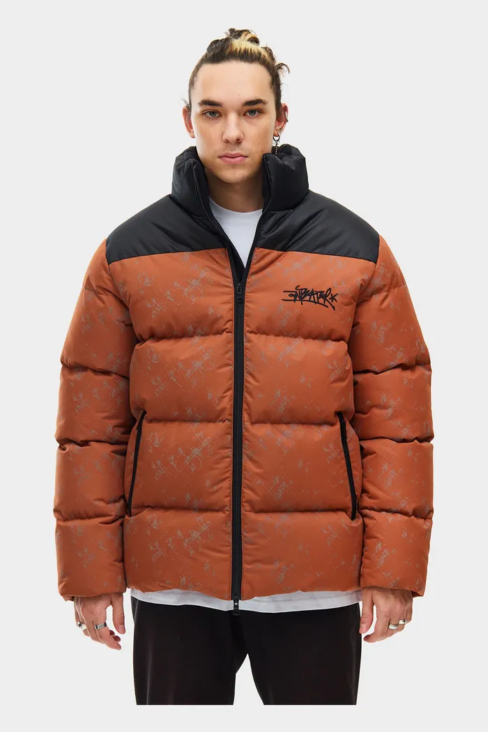 Куртка ANTEATER Downjacket-RF-Print-Terrakot