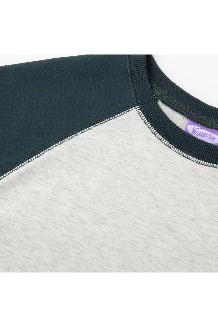 Футболка YMKASHIX New City серый меланж/изумруд унисекс