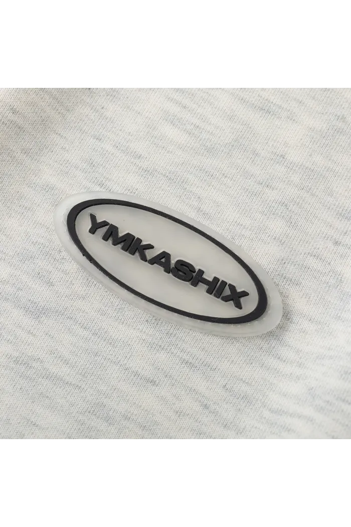 Футболка YMKASHIX New City серый меланж/изумруд унисекс