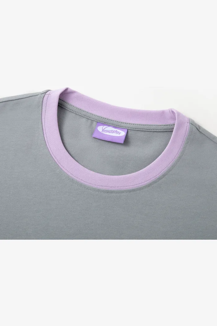 Футболка YMKASHIX Heart серый/пурпурный унисекс