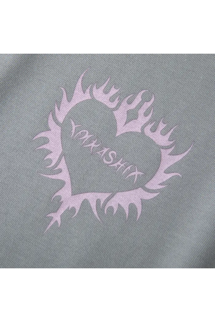 Футболка YMKASHIX Heart серый/пурпурный унисекс