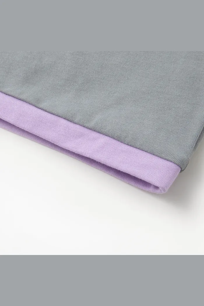 Футболка YMKASHIX Heart серый/пурпурный унисекс