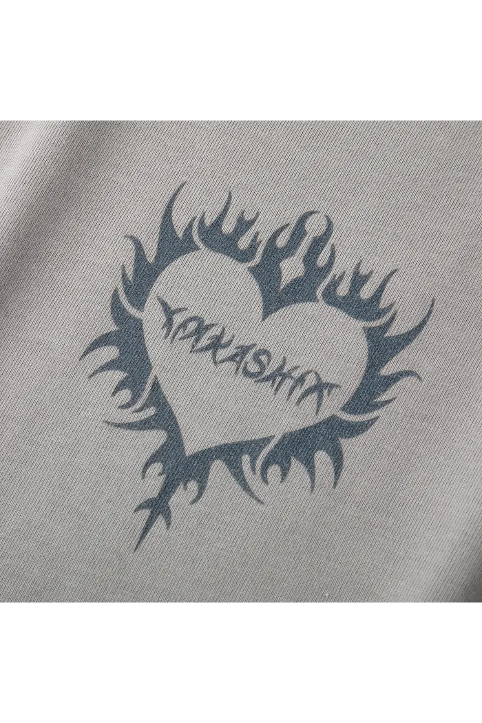 Футболка YMKASHIX Heart темно-серая унисекс