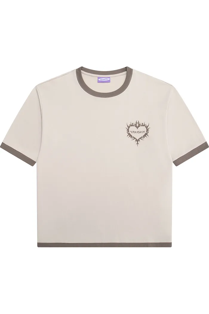 Футболка YMKASHIX Heart ванильная унисекс