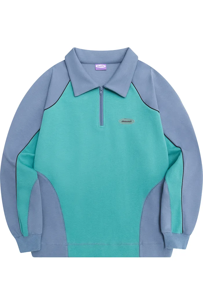 Свитшот YMKASHIX College star пыльно-синий/бирюзовый унисекс