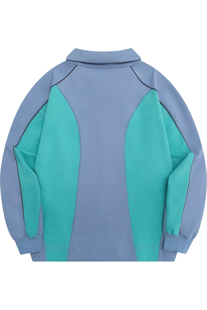 Свитшот YMKASHIX College star пыльно-синий/бирюзовый унисекс