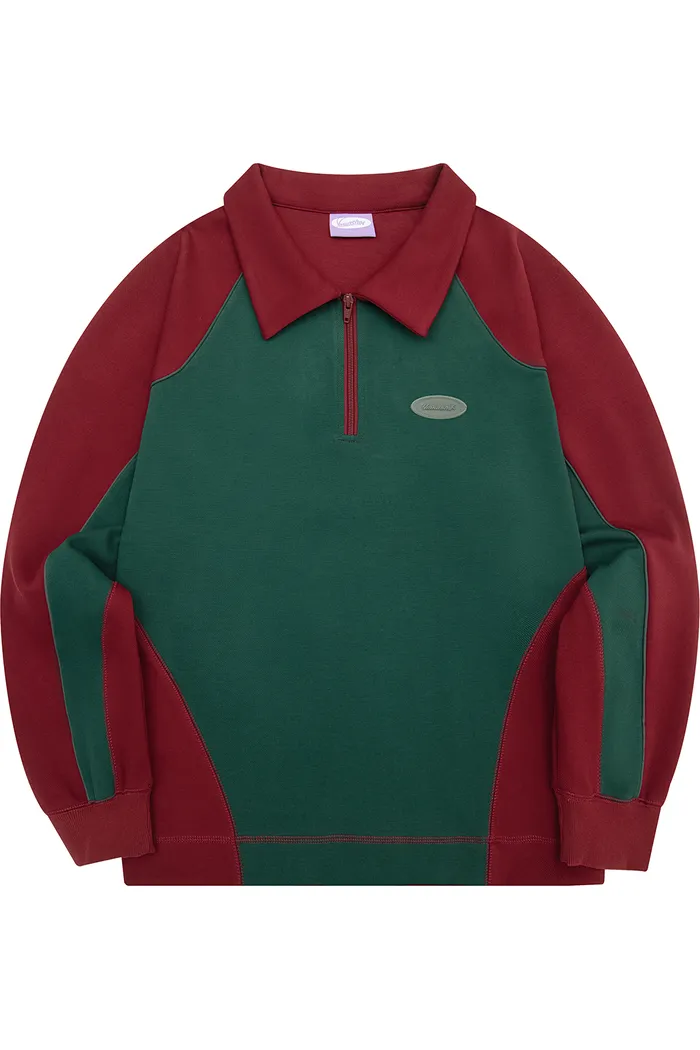 Свитшот YMKASHIX College star бордовый/зеленый унисекс