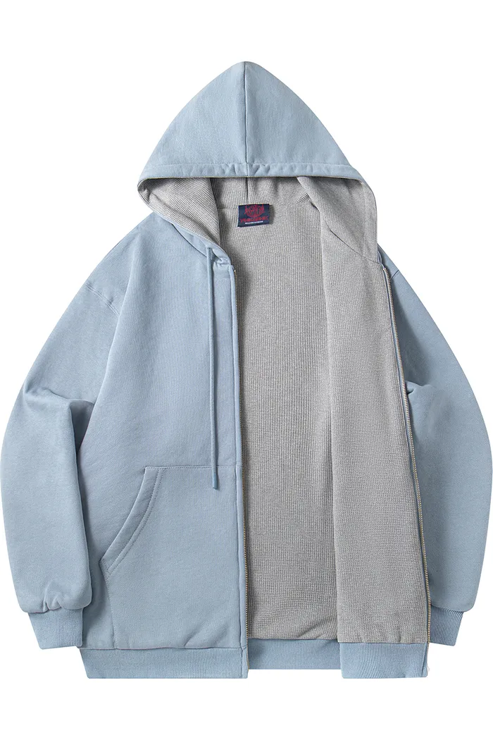 Зип худи YMKASHIX HTF пыльно-синий/серый унисекс