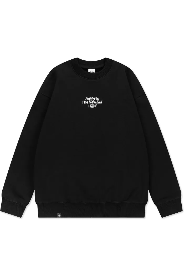 Свитшот HAPPY SAD RLXD NAP SWT чёрный унисекс