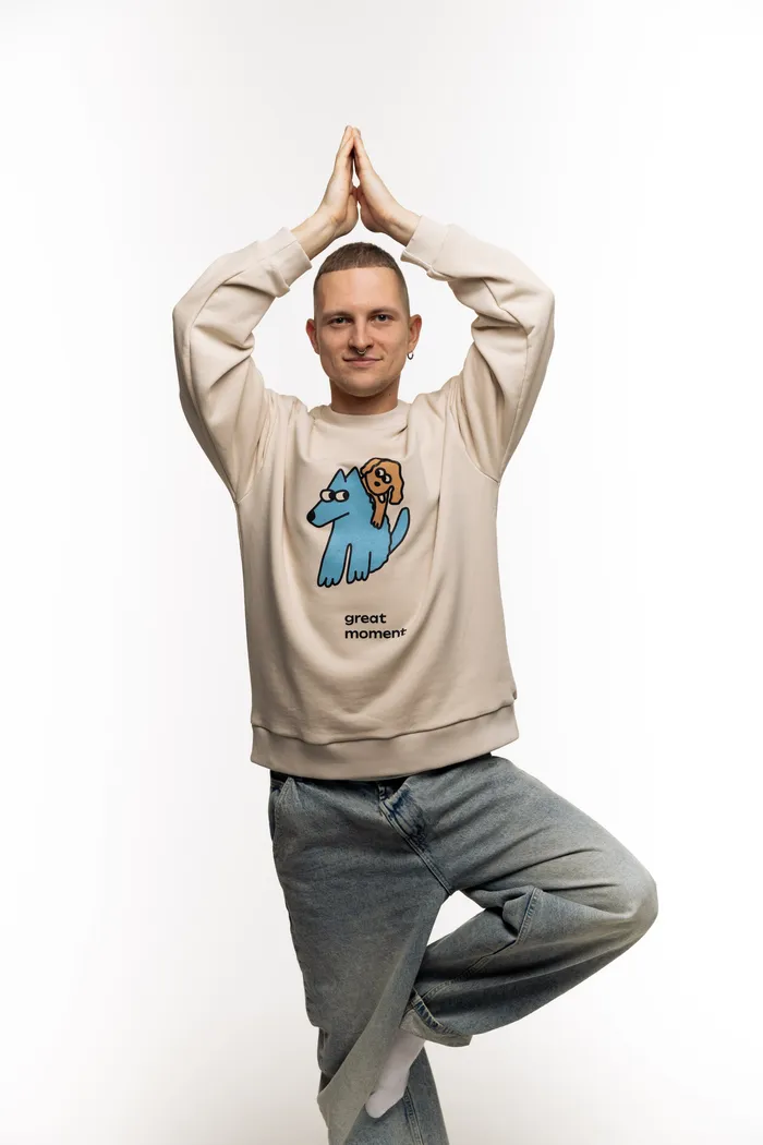 Свитшот бежевый Moment 2 Dog beige