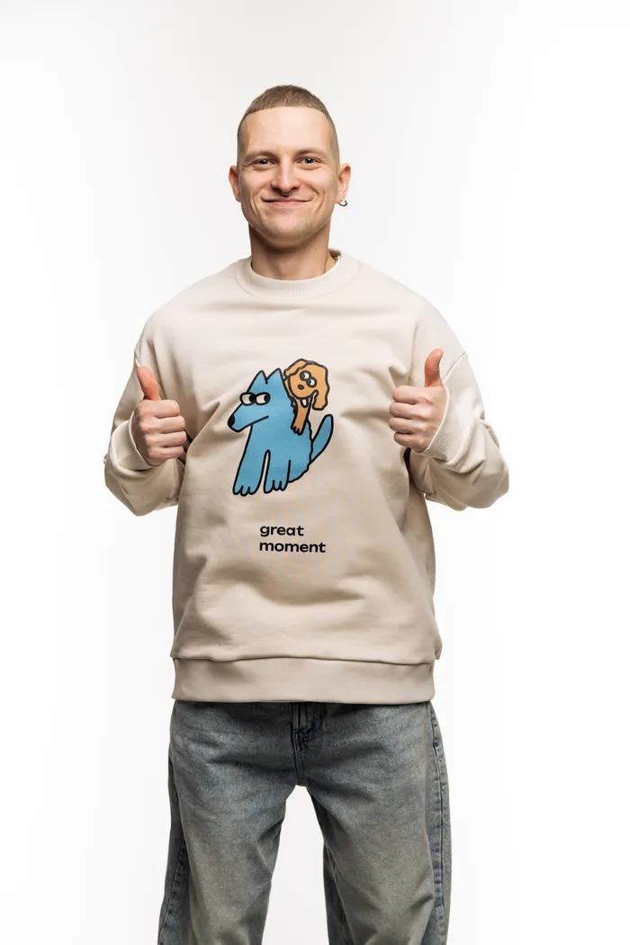 Свитшот бежевый Moment 2 Dog beige