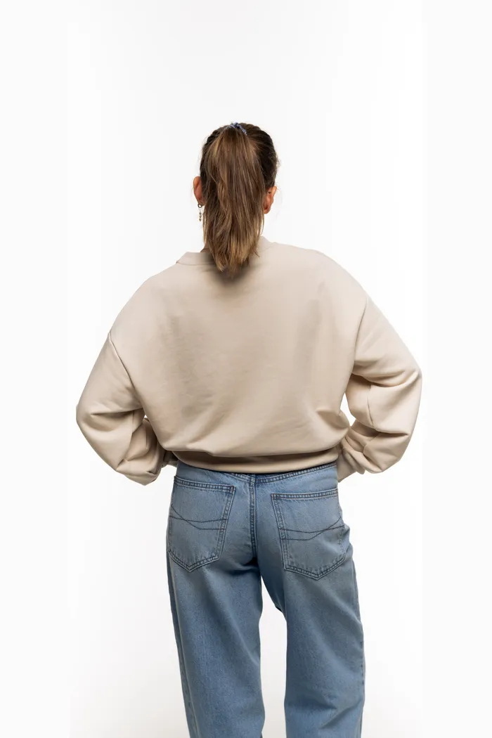 Свитшот бежевый Moment Blue Big Dog beige