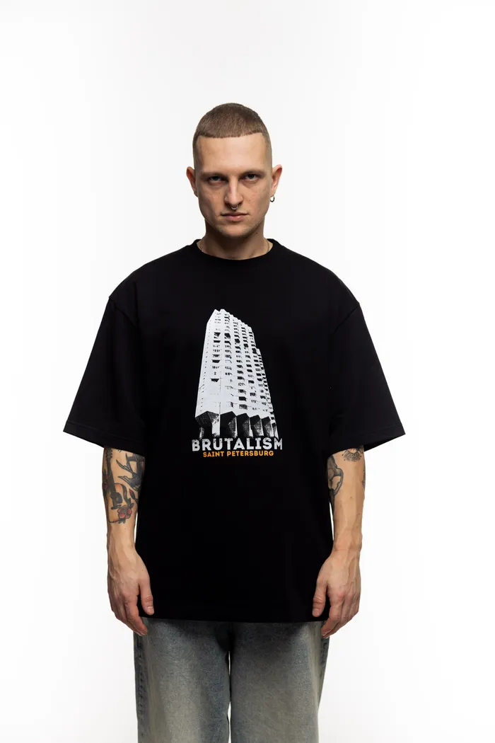 Футболка Брутализм Санкт-Петербург french blk
