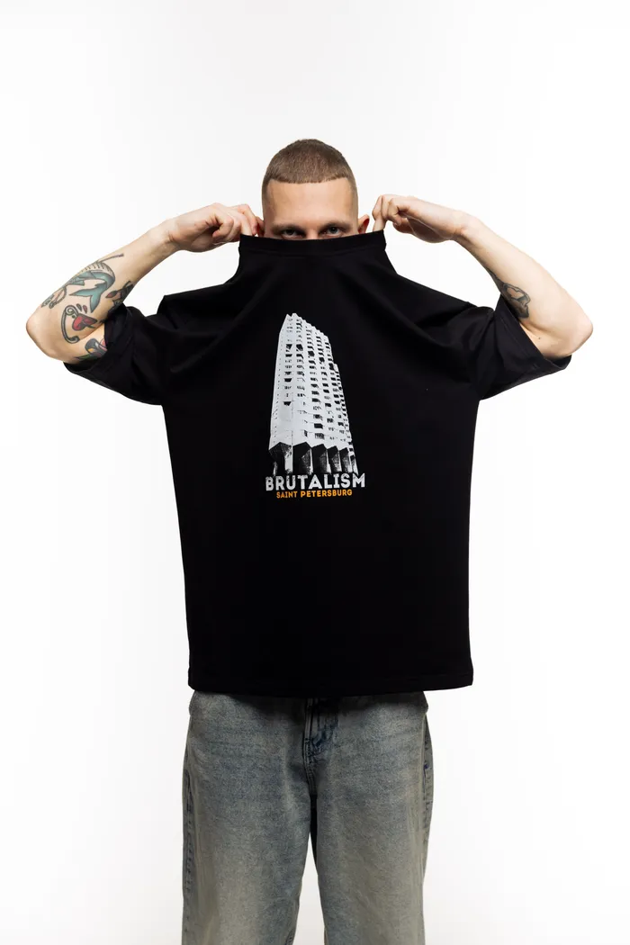 Футболка Брутализм Санкт-Петербург french blk