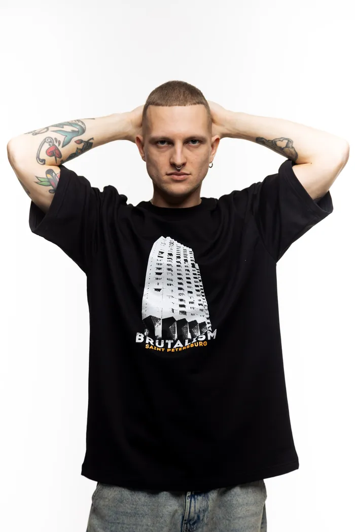 Футболка Брутализм Санкт-Петербург french blk