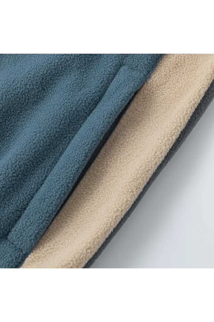 Свитшот YMKASHIX zip colorblock Ranger синий/песок/серый