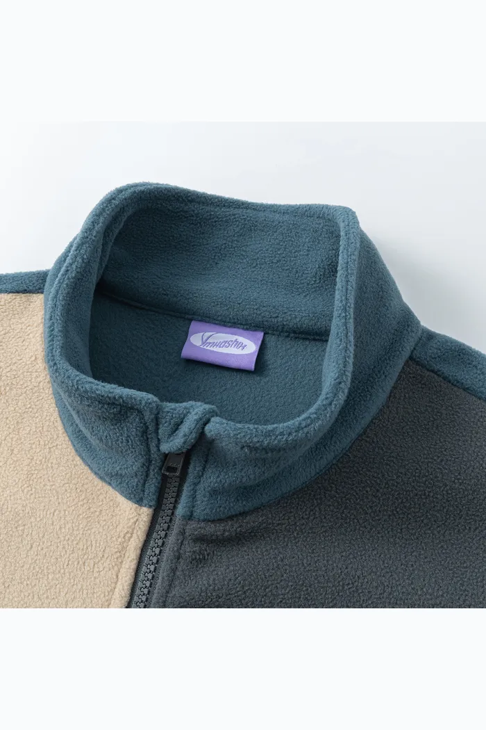 Свитшот YMKASHIX zip colorblock Ranger синий/песок/серый