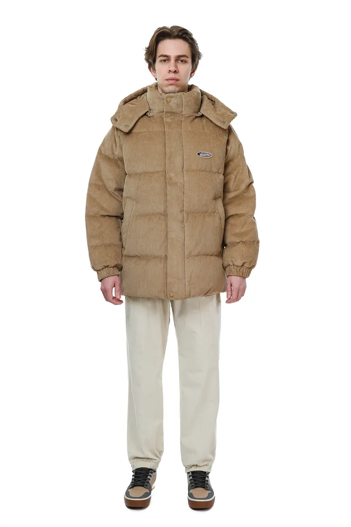 Пуховик YMKASHIX Velvet песочный мужской