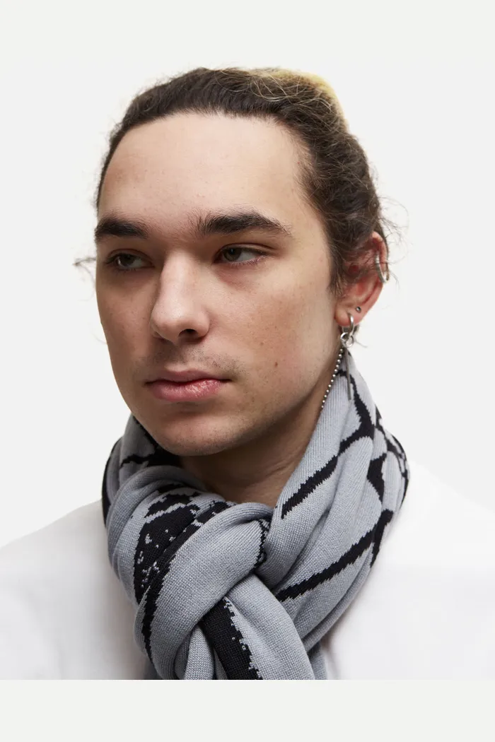 Шарф ANTEATER Scarf-Black-Grey
