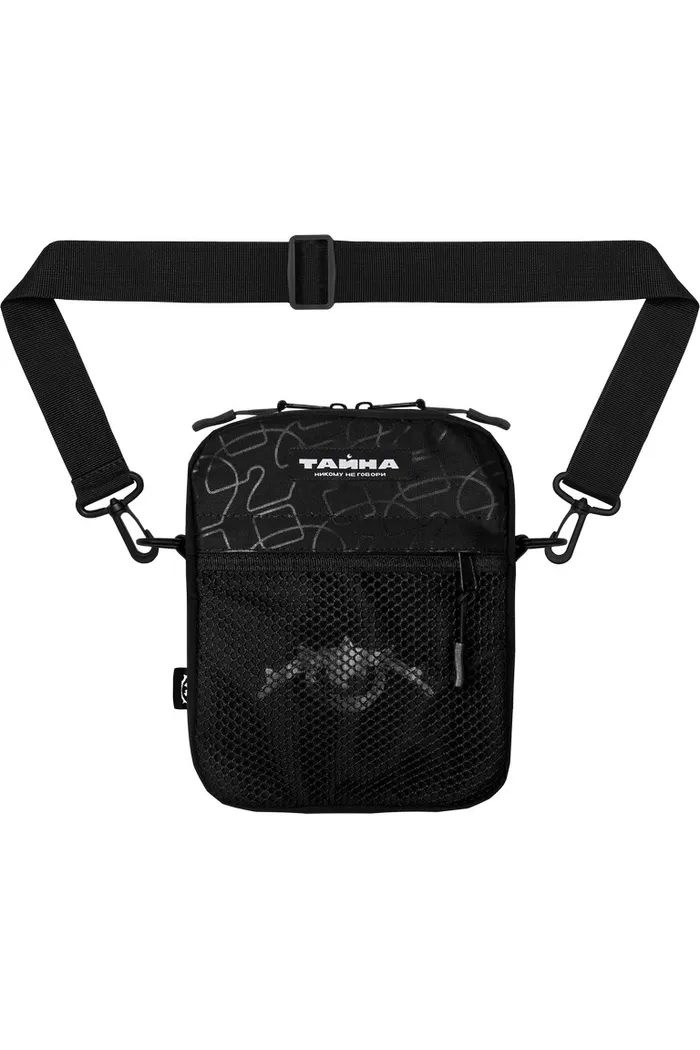 Сумка через плечо ТАЙНА черный-черный/вопросы