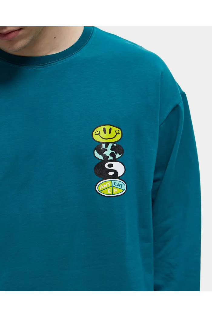 Лонгслив ANTEATER Phat-Long114 морская волна
