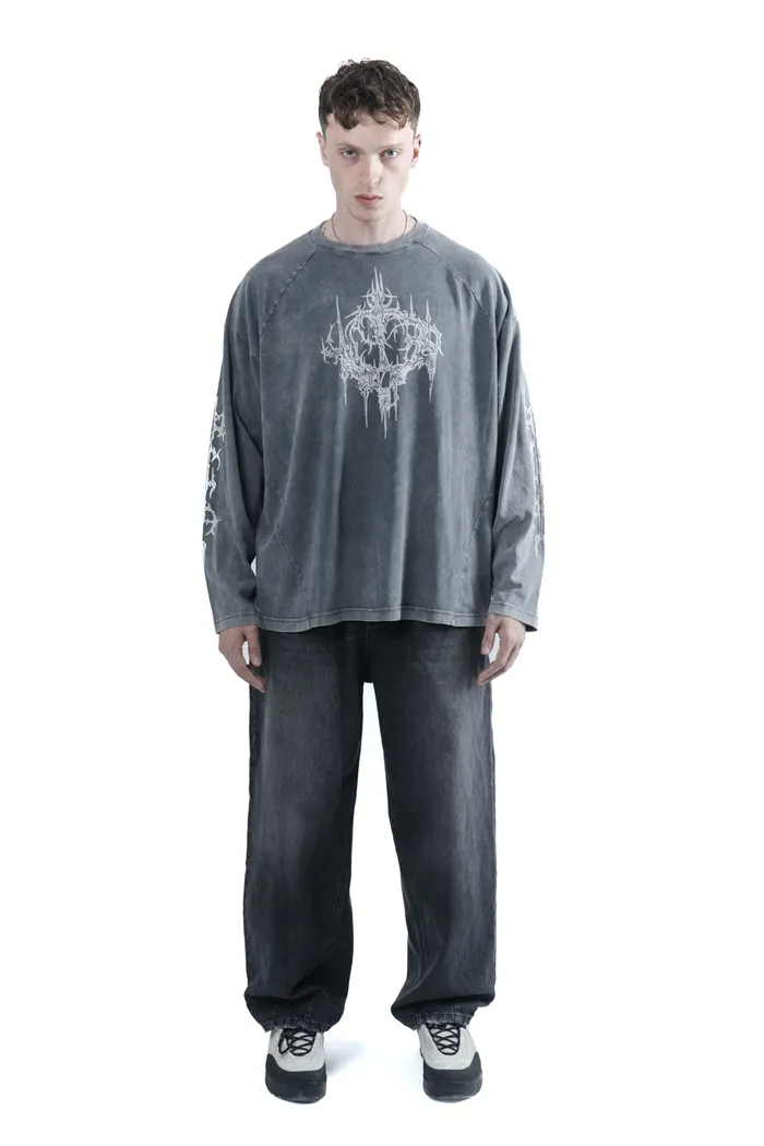 Лонгслив Volchok x Issaya Ghost Castle/серый