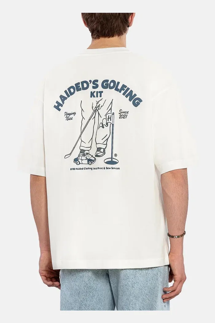 Футболка GOLFING KIT RLXD HW TEE ecru белая