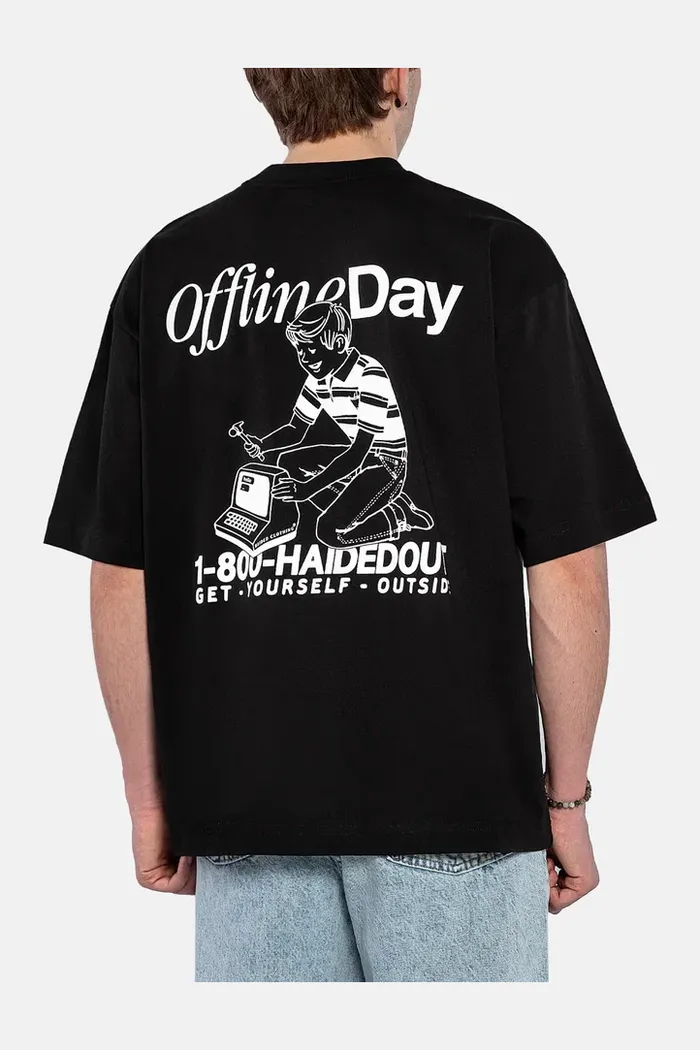 OFFLINE DAY RLXD HW TEE black футболка