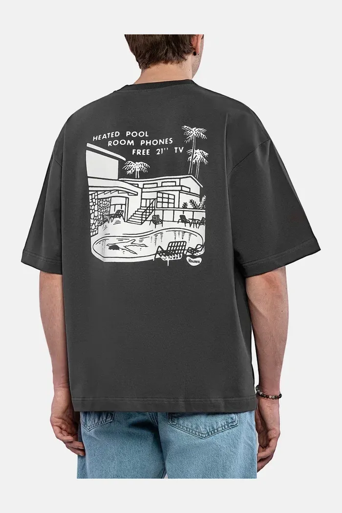 Футболка HEATED POOL RLXD FIRM TEE shadow.grey серая 