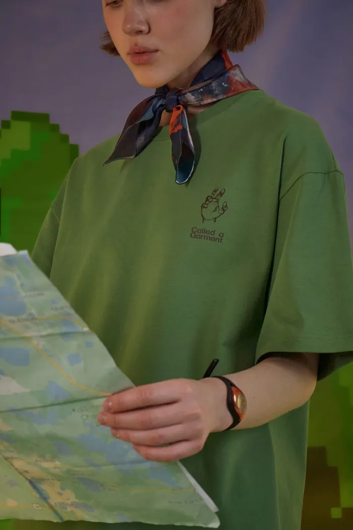 Футболка Letters Hooks T-shirt Grass Green