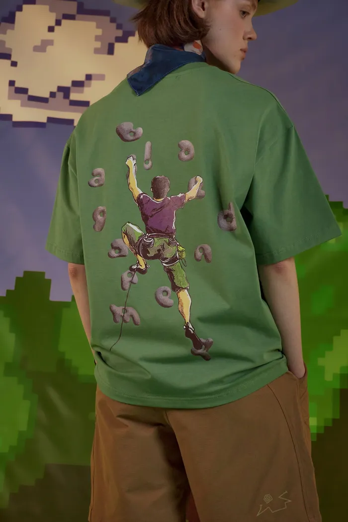 Футболка Letters Hooks T-shirt Grass Green