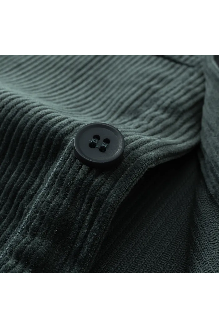 Рубашка YMKASHIX Velvet Button темно-изумрудная