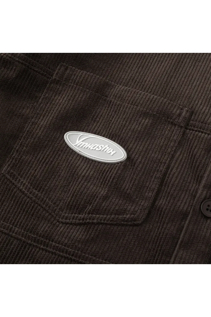 Рубашка YMKASHIX Velvet Button т.-коричневая