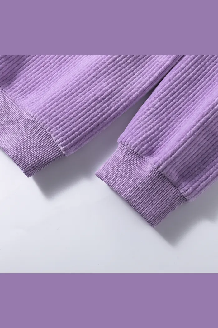 Свитшот велюровый YMKASHIX Puff фиолетовый