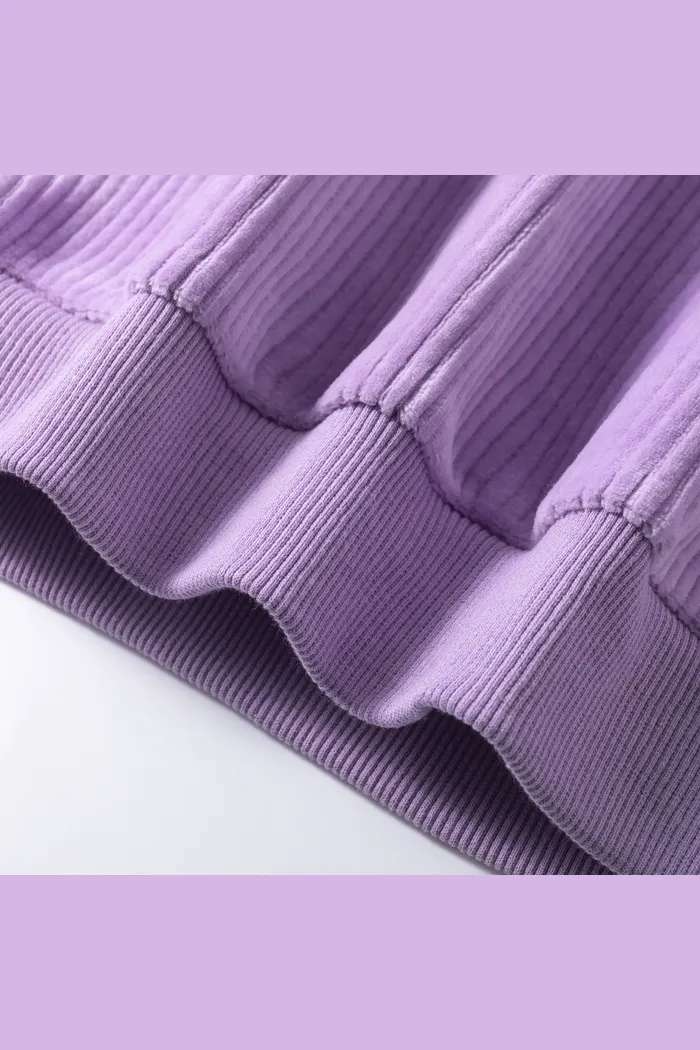 Свитшот велюровый YMKASHIX Puff фиолетовый