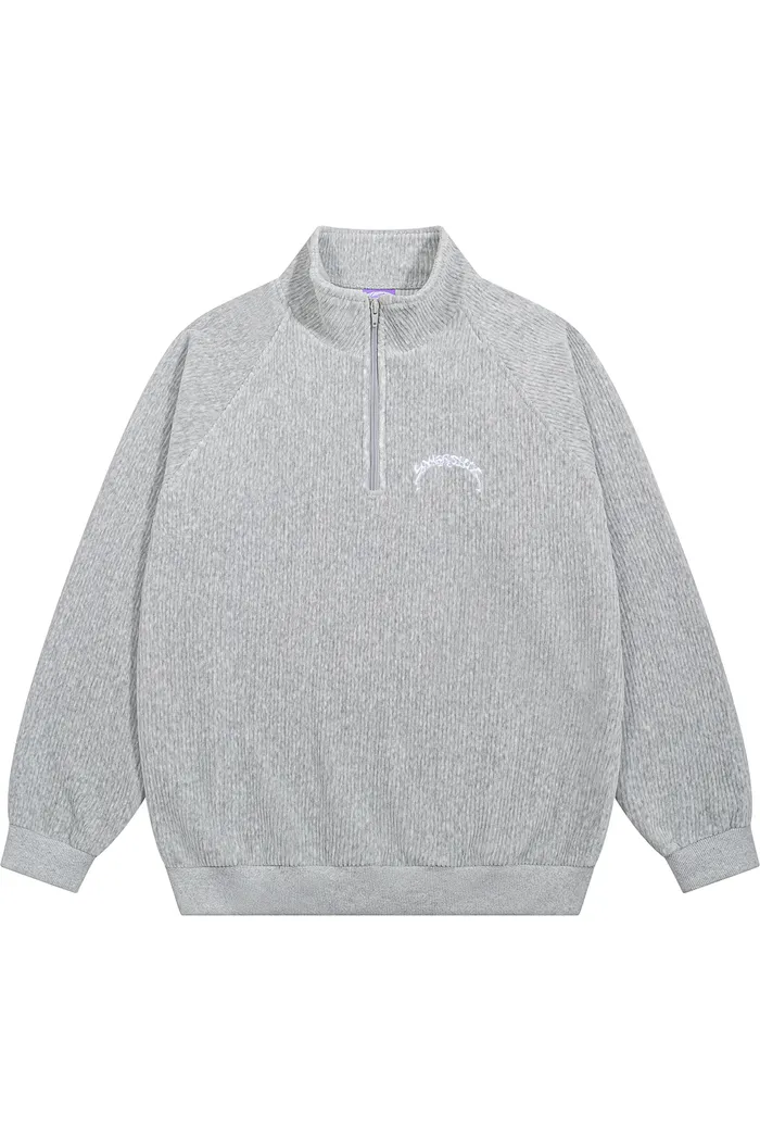 Свитшот велюровый YMKASHIX Puff серый-меланж