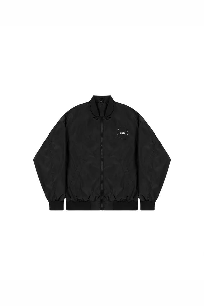 Бомбер Flat World черный