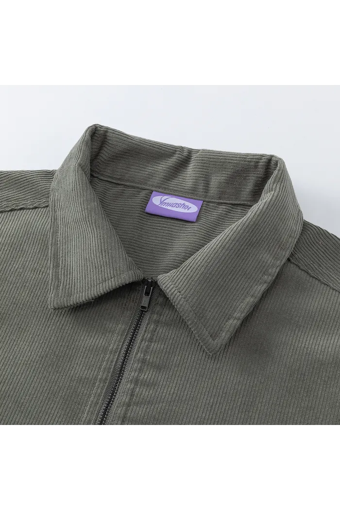 Рубашка YMKASHIX Velvet серо-зеленый